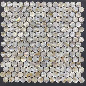 สติกเกอร์ติดผนังพื้นหลังห้องนั่งเล่นแผ่นกลมประดับด้วยลูกปัดโมเสกสีขาวอุปกรณ์ตกแต่งงานฝีมือศิลปะ - Product Image 3