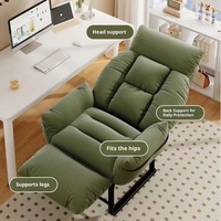 Fauteuil inclinable de bureau, lit pliant, fauteuil de détente à domicile, fauteuil inclinable à double usage, fauteuil de bureau, canapé paresseux, design moderne, métal