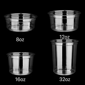 Envase Transparente Personalizado con Logotipo, 8/12/16/32oz, PET, para Delicatessen, Desechable, para Frutas, Ensaladas, Smoothies, con Tapa, Marca <span class=keywords><strong>Wolff</strong></span> - Product Image 6