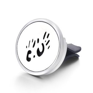 30MM <b>Car</b> Aromatherapy Essential Oil Stainless Steel Locket <b>Car</b> Diffuser Vent Clip With Free Pad - Product Image 2