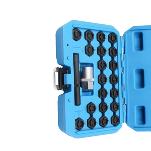 22pcs Kunci Pengunci Roda Baja dengan Lapisan Hitam untuk Penggantian Audi - Product Image 4