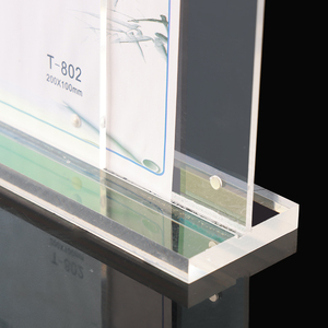 Tùy chỉnh kích thước quảng cáo hiển thị đứng Tabletop menu t Hình dạng trong suốt A4 mạnh mẽ từ Acrylic giữ dấu - Product Image 4