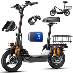 Scooter Eléctrico Reforzado Certificado para Hombres, Carga de 150 kg, 20 MPH, 25 Millas de Autonomía, 500W, Marco de Acero, Doble Suspensión, Plegable - Product Image 4
