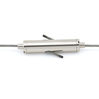 Pince à câble en aluminium réglable 2 voies OEM pour systèmes de suspension de luminaires et présentoirs suspendus au plafond