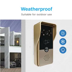 VIDEW Best Selling Design 4 Wire Door Intercom IP65 Waterproof Camera 7 Inch Villa Video Intercom System For Home Security