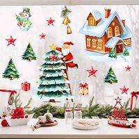 Autocollants de Noël statiques et colorés, autocollants de Père Noël et d'arbre pour vitrine, autocollants personnalisés - Acheter le produit sur Alibaba.com