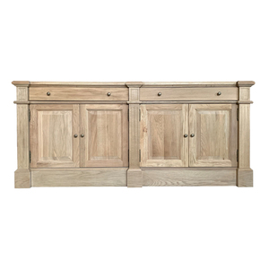 Aparador Provincial Francés de Madera Maciza de Roble Antiguo, Gabinetes de Almacenamiento de Madera Tallada con Puertas para Sala de Estar, Hogar, Casa de Campo, Hotel - Product Image 1