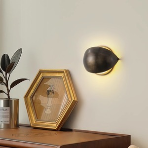 Lámpara de pared de 18cm, LED E27 de cobre, control por interruptor para dormitorio, pasillo, baño, estilo moderno y retro - Product Image 2