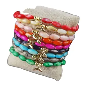 Mädchen Frauen Bunte Muschel Perlen Meerjungfrau Schwanz Charme Armbänder Seaside Beach Ocean Thema Muschel Armbänder Weihnachts geschenke