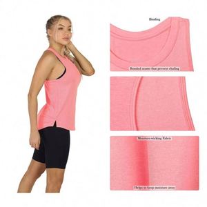 Custom Women's Sublimation Tank Tops Quick Dry Breathable Eco-Friendly Gym Fitness <b>Running</b> Yoga Knitted Short Length Sports Wear - Product Image 2