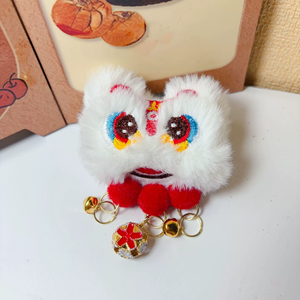 Lindo Broche Colgante de Peluche con Diseño de León Danzante <span class=keywords><strong>Yingbao</strong></span>, Muñeco de León de Peluche, Pin, Accesorio Decorativo para Mochila - Product Image 6