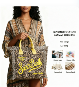 Borsa per il Trucco Boho <span class=keywords><strong>Chic</strong></span> con Nappine, Chiusura a Cerniera, Grande Capacità, Stampa Animalier, per Spiaggia, Festival Musicali e Viaggi - Product Image 2
