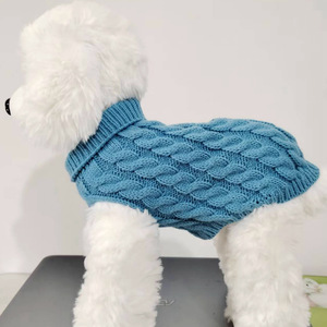 Winter Warm Elastic Knit Acrylic Pet Sweater Dogs L Solid Color Traditional Comfortable Casual Teddy <strong>Jumper</strong> - Product Image 5
