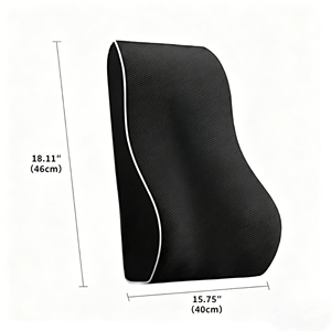 YUE RISE Ergonomic Memory Foam Car Seat Backrest Cushion Mesh Cover Breathable Removable Washable Eco-Friendly Customizable - Product Image 2