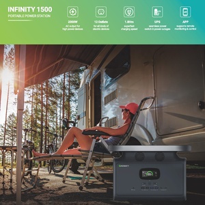 เครื่องสำรองไฟฟ้า UPS 2000W 1512wh รองรับการชาร์จไร้สาย ชาร์จพลังงานแสงอาทิตย์/ยานยนต์  สถานีพลังงานสำรองแบบพกพา Growatt แบตเตอรี่ลิเธียมไอออน - Product Image 3
