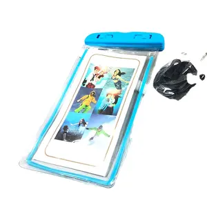 Venta al por mayor PVC al aire libre luminoso sellado transparente teléfono móvil bolsa impermeable bolsa de brazo