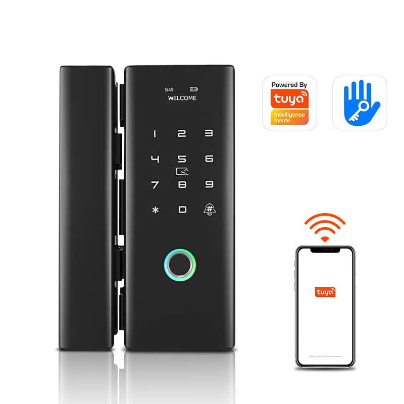 Eseye anahtarsız sürgülü kilitler Tuya App Wifi 1 inç dijital Lockset akıllı kapı jant slayt cam akıllı kapı kilidi