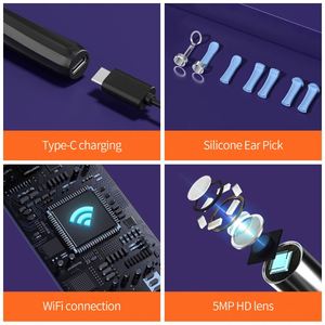 Utilisation domestique FindN 5MP Pen Camera Wifi Earwax Removal avec caméra - Product Image 6