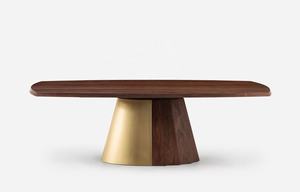 Mesa <span class=keywords><strong>de</strong></span> Comedor Rectangular Grande <span class=keywords><strong>de</strong></span> Estilo Nórdico Moderno y Lujoso, con Estructura <span class=keywords><strong>de</strong></span> Madera Maciza y Detalles Metálicos, Mueble Ecológico y Estable para el Hogar - Product Image 4