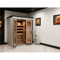 Armoire à cigares en bois de cèdre grande capacité avec lumière LED armoire à cigares armoire à cigares armoire à cigares