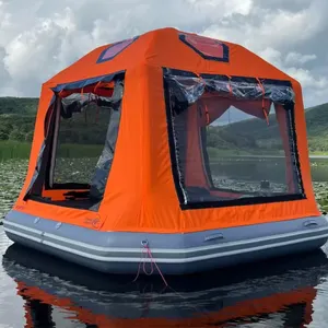OEM工厂气柱充气浮动帐篷在鱼帐篷的水岛露营