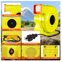Souffleur électrique commercial 1100W pour châteaux gonflables, toboggans aquatiques, parcours d'obstacles, maisons rebondissantes et aires de jeux