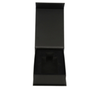 Emballage de flacon de parfum de 30 ml, boîte en carton recyclé, boîte de parfum magnétique noire avec insert en mousse