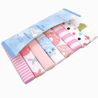 Souper doux nouveau-né Souvenirs cadeaux d'anniversaire coton gant de toilette essuyer petit carré 8 pièces ensemble de serviettes de bébé