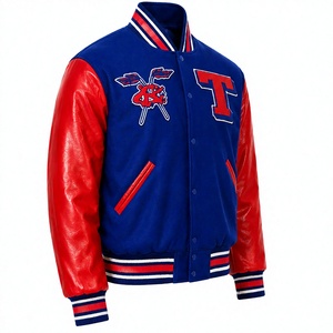 Chaqueta Varsity Personalizada con Mangas de Cuero, Parches de Chenilla y Bordados – Chaqueta Bomber de Marca Privada OEM - Product Image 3