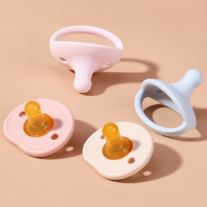 Sucette en silicone pour bébé, calibre standard, débit lent, 0-12 mois, corps droit, bleu - Product Image 3