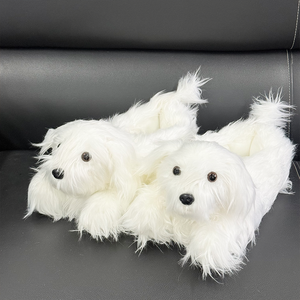 Pantuflas de Invierno/Primavera/Otoño para Cachorros, Antideslizantes, Cálidas, de Felpa Suave, para Bichón Frisé, Unisex, para el Hogar, Regalo - Product Image 6