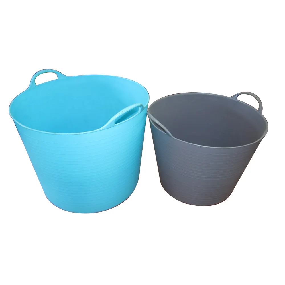 small plastic flexible PE storage bucket Durable tubs&basin REACH