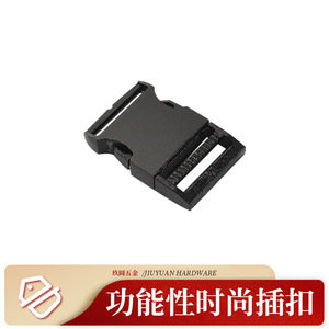 Hebilla de liberación lateral de aleación de zinc negra para bolsos, duradera y resistente al desgaste B288 - Product Image 3