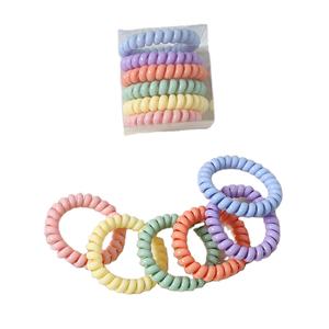 Boîte de mode pour femmes, bande de caoutchouc spiralée, fil téléphonique, attaches élastiques pour cheveux, accessoires pour cheveux, anneau spiralé, chouchous - Product Image 1