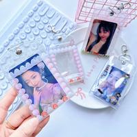 Kleinserienfertigung: Individueller 3-Zoll PVC-Kartenhalter, doppelseitig, 4-Slot-Fotoetui, Foto-Schlüsselanhänger & Ausweishalter für K-Pop-Fans