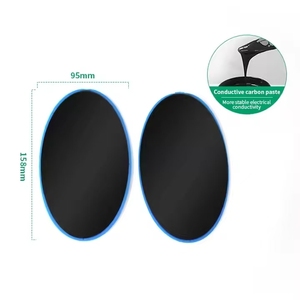 Patchs d'électrodes en silicone adhésifs réutilisables longue durée 95x158mm, gel conducteur, substitut pour masseur EMS TENS - Product Image 2