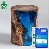Fabricant de résine époxy Vente en gros de résine époxy pour table de rivière Tables en cristal Revêtement supérieur colle à résine Haute brillance Personnalisé Transparent
