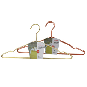 YIKAI, venta al por mayor, colgador de alambre de cobre dorado Ross a granel, colgador de ropa de alambre de Metal Popular personalizado, soporte para ropa de oro rosa - Product Image 1