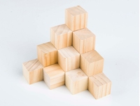 Vente en gros de blocs de bois naturels non finis, petits mini cubes de bois, artisanat, décoration d'intérieur