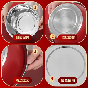 Cesta de drenaje de acero inoxidable de 20-32 cm, escurridor multifuncional para lavar verduras, colador de cocina con tapa para frutas, arroz y cocina - Product Image 3