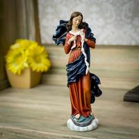 Figurine de femme en résine blanche, Figurine noire à nœuds, grand bijou décoratif en pierre, rouge rouillé, 10 pouces