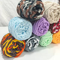 Fil mélangé en polyester chenille teint antistatique de 6 mm de diamètre OE pour le tricotage en gros