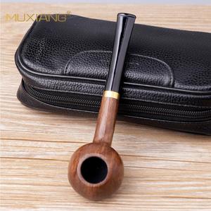 Muxiang Wooden Tobacco Pipe Straight Type Handcrafted Rosewood Smoking Pipe For Personal Gift - Product Image 3