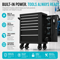 Chariot à outils haute performance à 7 niveaux en acier laminé à froid, armoire à outils mobile pour atelier professionnel