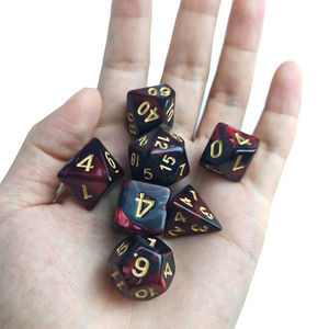 7 pièces polyédriques deux couleurs acrylique dés ensemble en Stock pour donjons et Dragons RPG <span class=keywords><strong>jeu</strong></span> de société 16mm acrylique mdn dés ensemble - Product Image 6