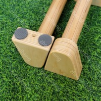 Mini poignées en bois barres de pompes force d'entraînement à la maison Parallettes en bois supports de pompes en bois