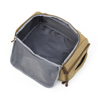 Sac à dos pour ordinateur portable en toile de haute qualité, grande capacité, multi-poches, tendance, pour hommes, idéal pour les voyages d'affaires et le travail au bureau.