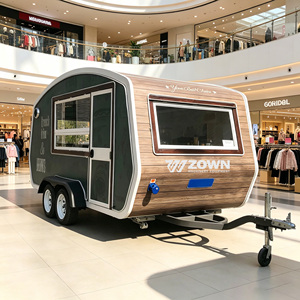ZOWN Food <b>Trailer</b> Mobile Snack Cart with Wheels Mobile Ice Cream Snack Cart Mobile Food <b>Trailer</b> Cart Factory-Direct Sales - Product Image 1