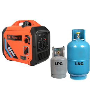 Générateur double carburant (essence et gaz) silencieux 5,5 kW 6 kW 6 kVA portable à démarrage automatique personnalisé 004-007, sortie à onde sinusoïdale pure, stable et propre - Product Image 2