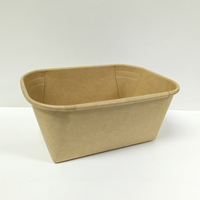 Boîte rigide en papier enduit anti-graisse jetable personnalisée avec impression offset pour salades, sushis, pain, pizzas, sandwichs